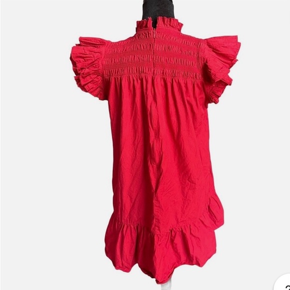 Red Ruffled Dress - Picture 3 of 11